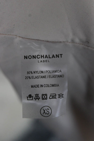 Nonchalant Label Womens One Piece Swimsuit Beige Nylon Size XS
