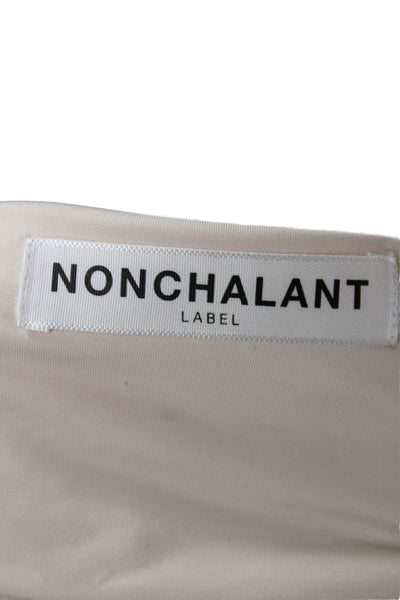 Nonchalant Label Womens One Piece Swimsuit Beige Nylon Size XS