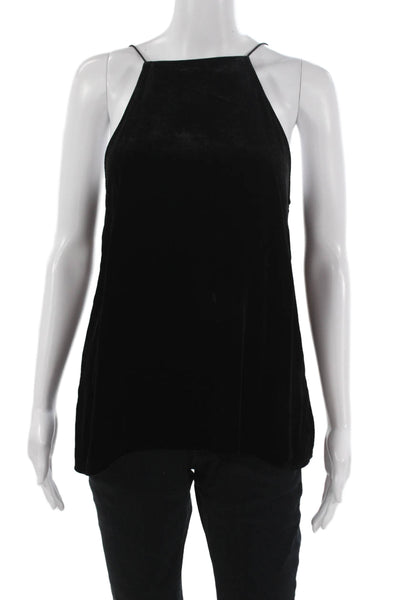 Cami NYC Women Black Viscose Halter Camisole Lace Up Sleeveless Fall Size S