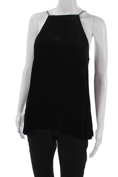 Cami NYC Women Black Viscose Halter Camisole Lace Up Sleeveless Fall Size S