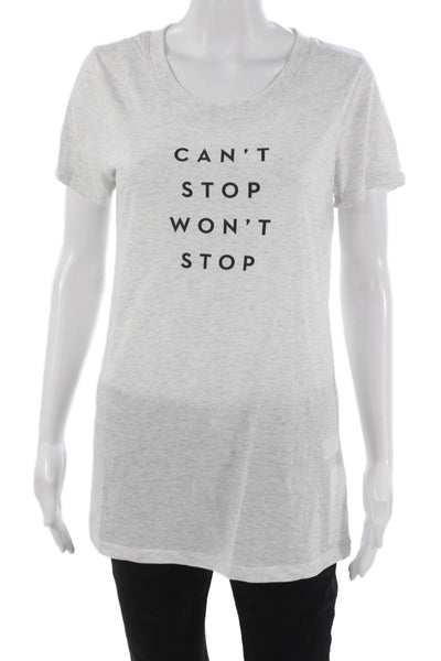 Bergdorf Goodman Women Gray Tunic Short Sleeve Round Neck Size M