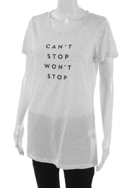 Bergdorf Goodman Women Gray Tunic Short Sleeve Round Neck Size M