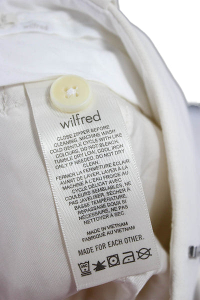 Wilfred Womens Bermuda Shorts Ivory Polyester Zip Size 4