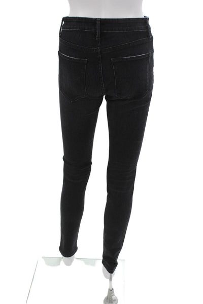 Vince Womens Black Skinny Jeans Mid Rise Cotton Blend Size 26