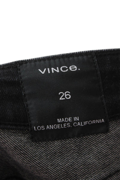 Vince Womens Black Skinny Jeans Mid Rise Cotton Blend Size 26