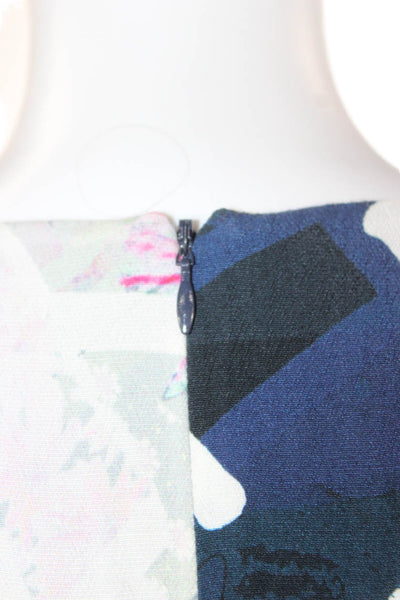 French Connection Women Fit & Flare Floral Multicolor Dress Sleeveless Size 2