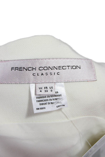 French Connection Women Fit and Flare Dress Ivory Boatneck Size 4