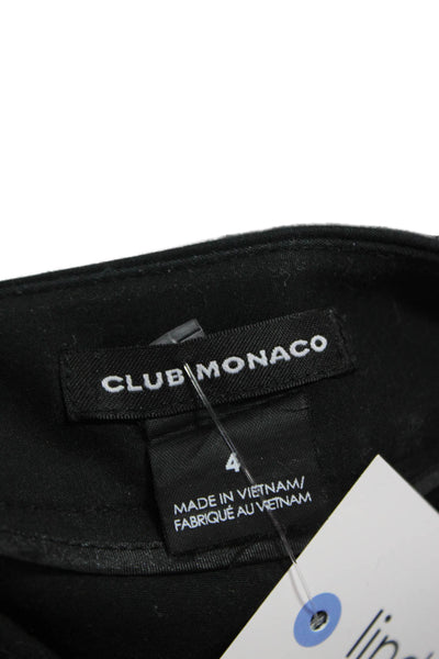 Club Monaco Women Black Dress Pants 65% Cotton Inseam 30 Size 4