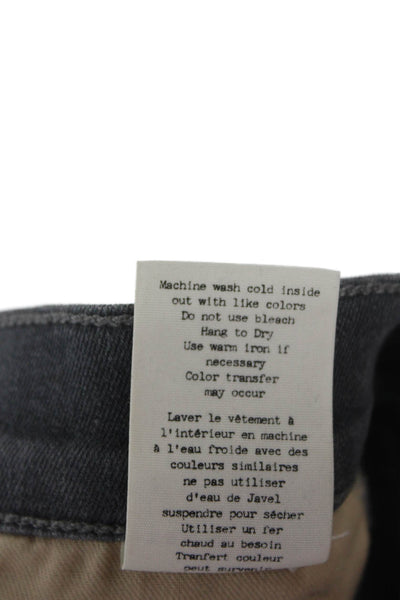 Rag & Bone Womens Skinny Jeans Gray Button Cotton Blend Size 26