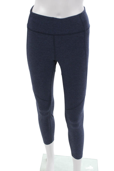 Outdoor Voices Womens Ankle Leggings Blue Polyester Solid Pull On Size S