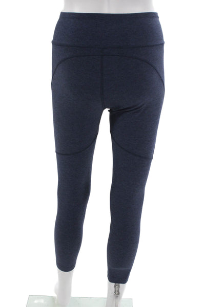 Outdoor Voices Womens Ankle Leggings Blue Polyester Solid Pull On Size S