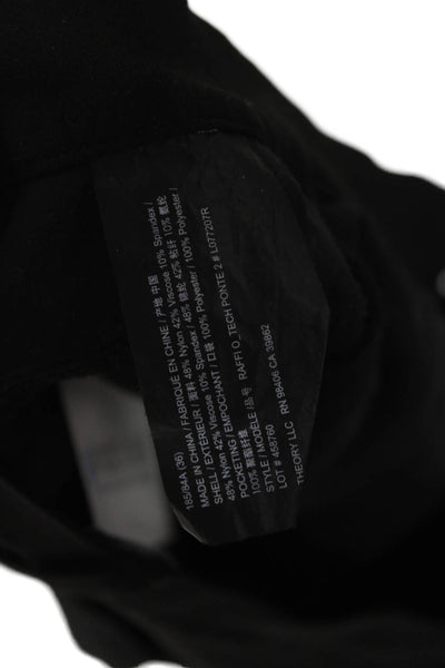 Theory Mens Dress Pants Black Nylon Button Inseam 32 Size 36