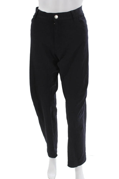 Theory Mens Dress Pants Black Nylon Button Size 36