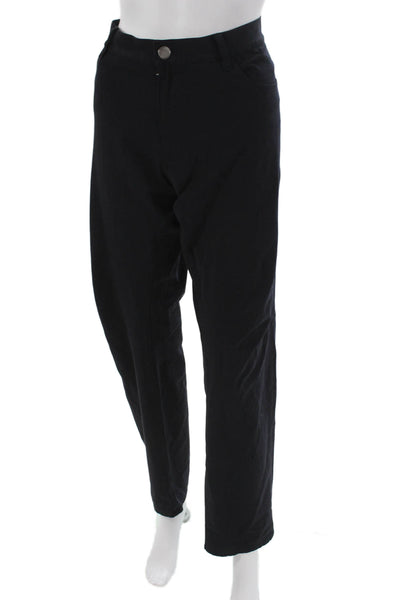 Theory Mens Dress Pants Black Nylon Button Size 36