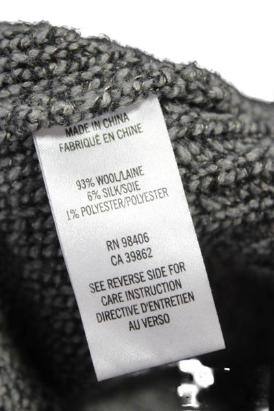 Theory Womens Gray Wool Pullover Sweater Crew Neck Long Sleeve Size S