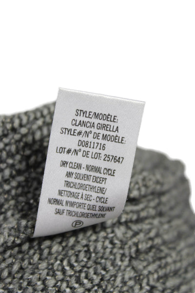 Theory Womens Gray Wool Pullover Sweater Crew Neck Long Sleeve Size S