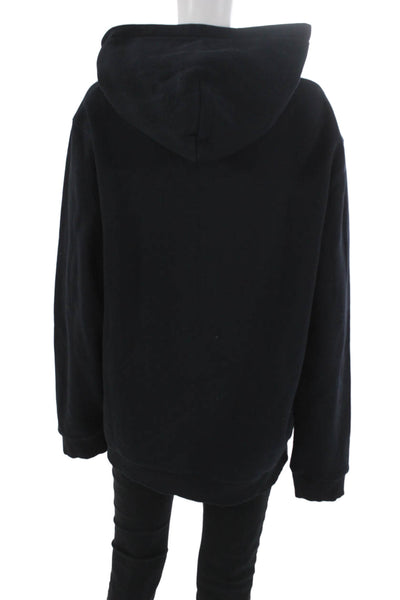 Theory Unisex Adults Pullover Hoodie Black Cotton Long Sleeve Size 2X