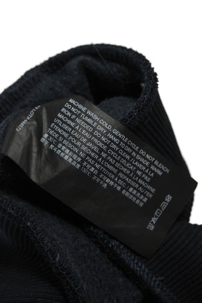 Theory Unisex Adults Pullover Hoodie Black Cotton Long Sleeve Size 2X