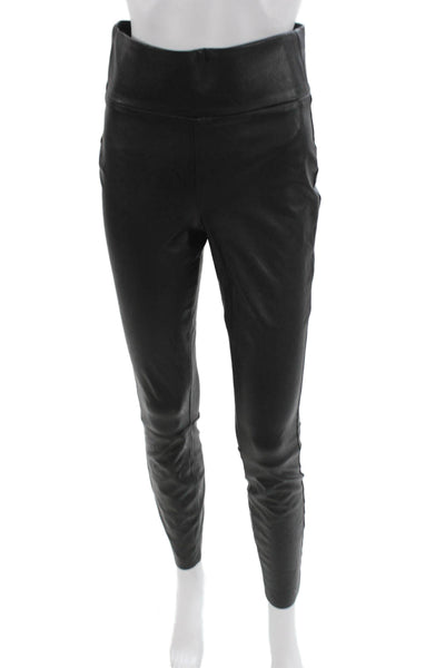 Paige Black Label Women Pants Black Polyurethane Size S