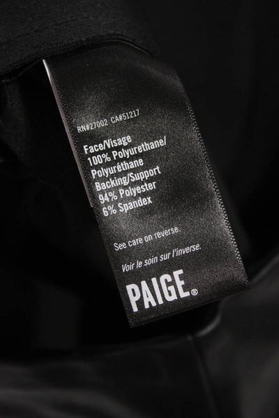 Paige Black Label Women Pants Black Polyurethane Size S