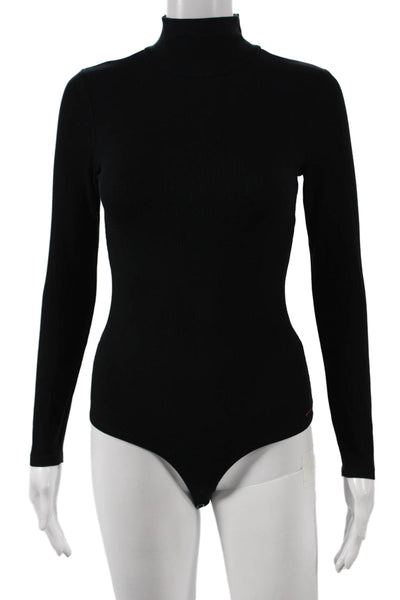 Philanthropy Womens Basic Black Modal Turtleneck Long Sleeve Bodysuit Size S