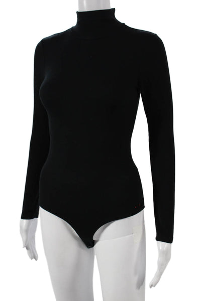 Philanthropy Womens Basic Black Modal Turtleneck Long Sleeve Bodysuit Size S