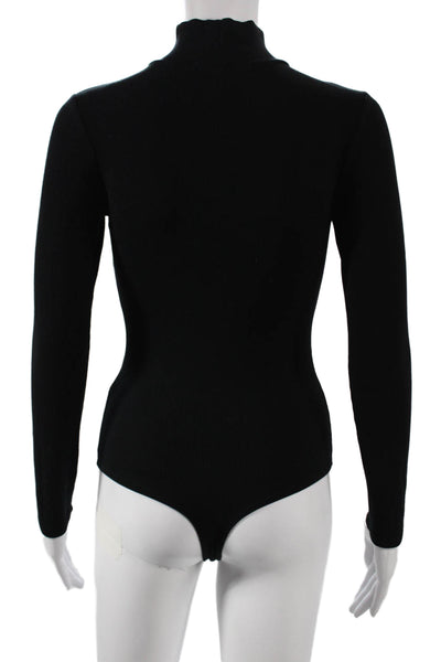 Philanthropy Womens Basic Black Modal Turtleneck Long Sleeve Bodysuit Size S