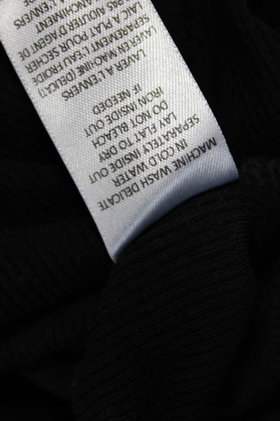 Philanthropy Womens Basic Black Modal Turtleneck Long Sleeve Bodysuit Size S
