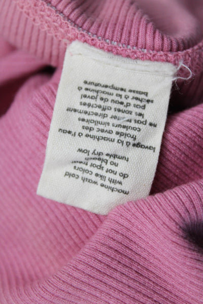 Donni Women Hot Pants Pink Cotton Striped Shorts Size L