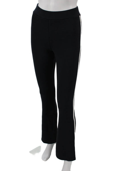Zara Womens Black Striped Viscose Leggings Size S
