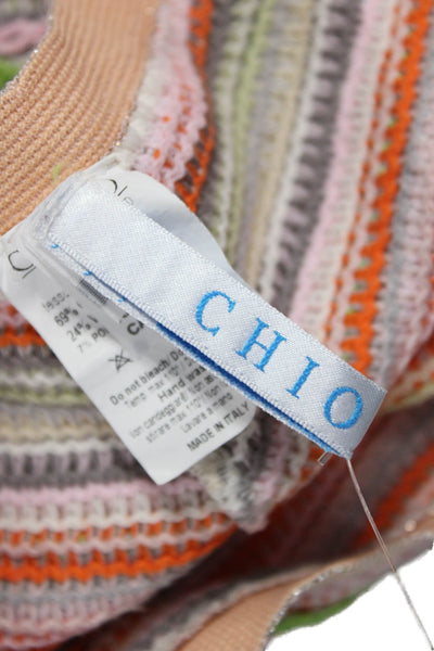Chio Women Hot Pants Multicolor Cotton Striped Size XS