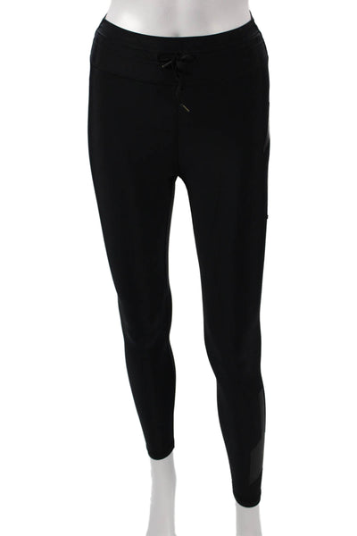 The Upside Womens Compression Leggings Black Drawstring Polyamide Size XS