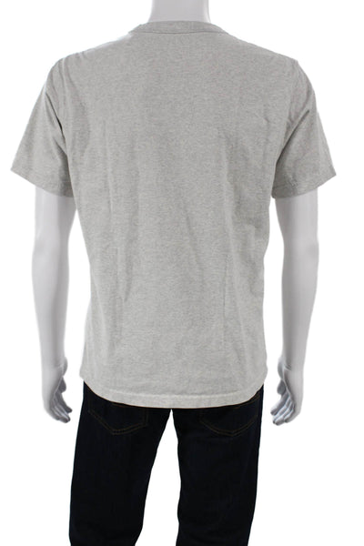 Uniqlo Mens Gray Cotton Crew Neck T-Shirt Short Sleeve Size M