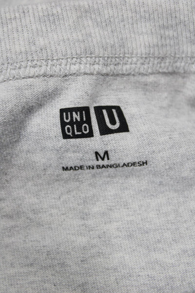 Uniqlo Mens Gray Cotton Crew Neck T-Shirt Short Sleeve Size M
