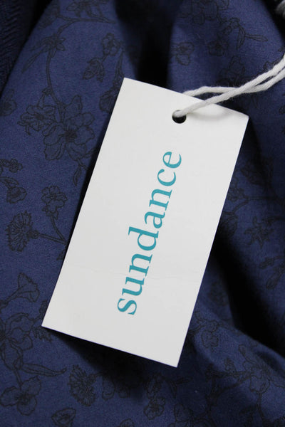 Sundance Womens Linen Blue Long Sleeve Jacket Solid Size S