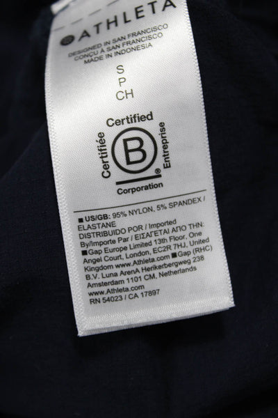 Athleta Womens Blue Jogger Pants Drawstring Nylon Spandex Size S