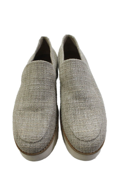 Vince Womens Zeta Platform Slip-On Casual Loafers Beige Size 8