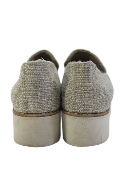 Vince Womens Zeta Platform Slip-On Casual Loafers Beige Size 8