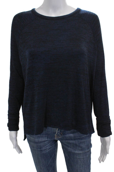 Rag & Bone Jean Women Basic Crew Neck Long Sleeve Blue T-Shirt Size XS