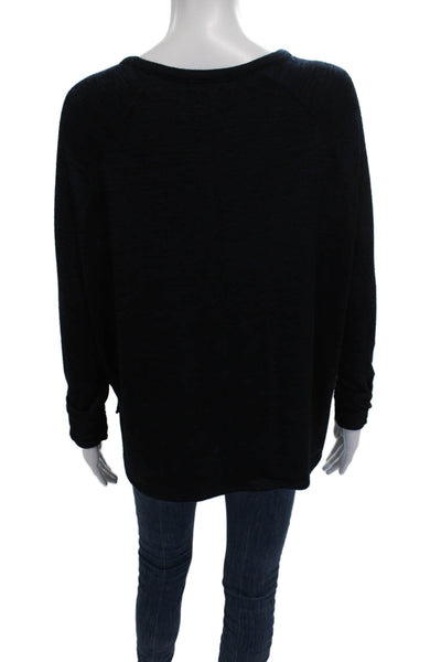 Rag & Bone Jean Women Basic Crew Neck Long Sleeve Blue T-Shirt Size XS