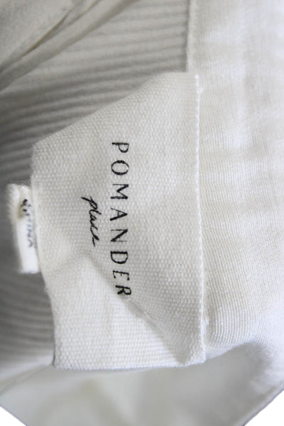 Pomander Place Womens Basic V-Neck Rayon Short Sleeve Blouse White Size XS
