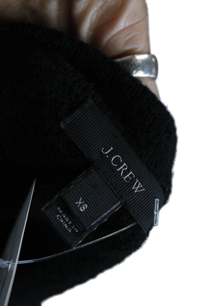 J Crew Womens Black Wool Crew Neck Pullover Sweater Long Sleeve Size XS