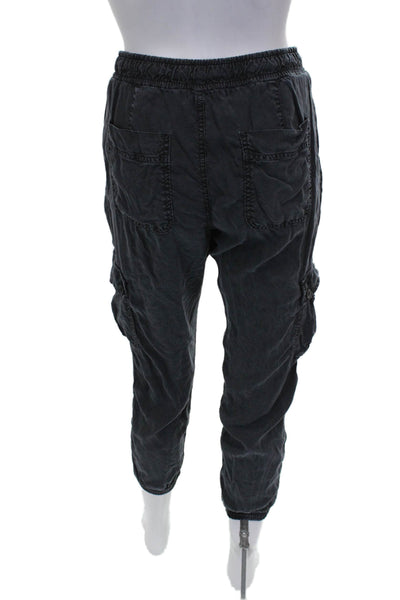 Bella Dahl Womens Gray Tencel-Lyocell Cargo Pants Drawstring Inseam 24 Size S