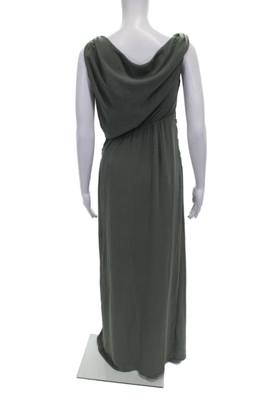 Show Me Your Mumu Women Maxi Dress Green Cowl Neck Sleeveless Size XS