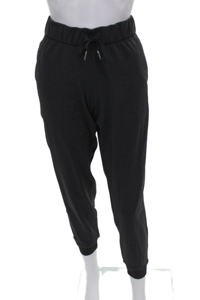 Lululemon Womens Black Nylon Jogger Pants Drawstring Size 4