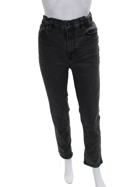 Frame Women Black Mid Rise Straight Jeans Size 30