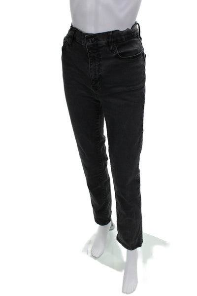 Frame Women Black Mid Rise Straight Jeans Size 30