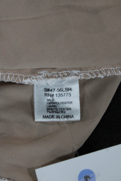 Olivaceous Womens Straight Pencil Skirt White Floral Knee Length Size S