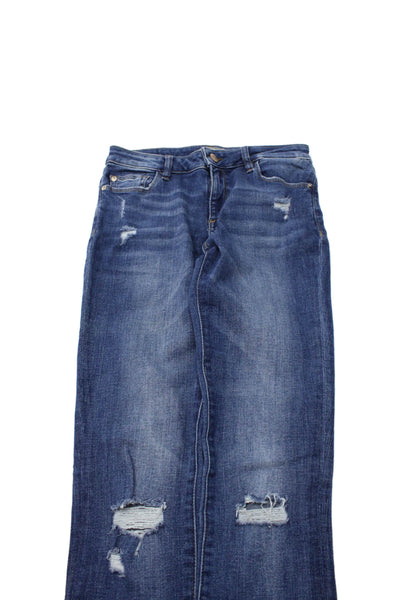 DL1961 Girls Cotton Chloe Skinny Ripped Ankle Jeans Blue Size 16