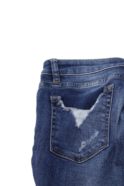 DL1961 Girls Cotton Chloe Skinny Ripped Ankle Jeans Blue Size 16